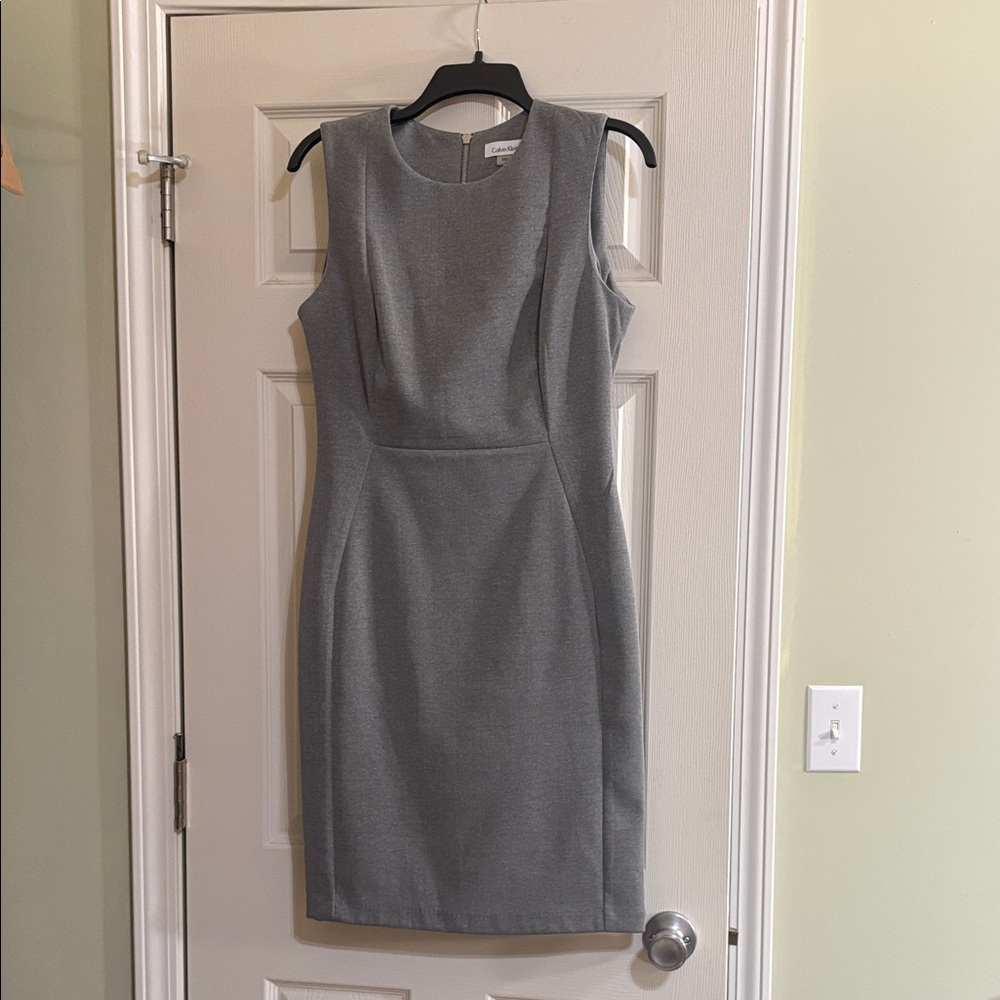 Calvin Klein Gray Sheath Dress